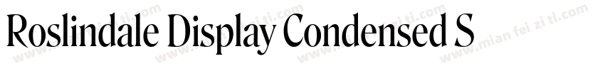 Roslindale Display Condensed Semi B字体转换